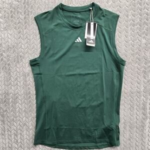 adidas Aeroready Sleeveless Shirt Men's Size Large Forest‎ Green Tight Fit NWT